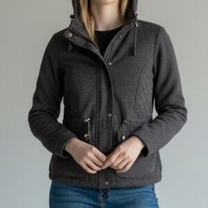 Womens New Look Charcoal Grey Full Zip Hoodie